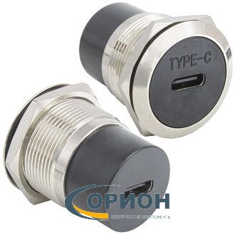 Переходник USB Type-C гнездо - USB Type-C гнездо на корпус TYPE-C F-F PN