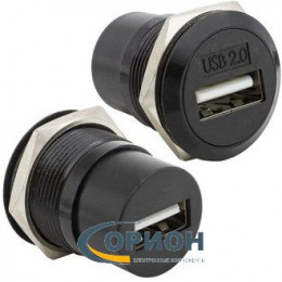Переходник USB A гнездо - USB A гнездо на корпус USB2.0 A(F)-A(F) PN