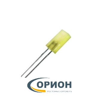 Светодиод 2х5х7мм жёлтый матовый прямоугольный FYL-2513YD FORYARD