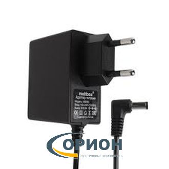 Блок питания  9V/0.6А (5.5x2.5) MELTBOX MB066 (-) + угловой ЧЕРНЫЙ кабель 1.3м