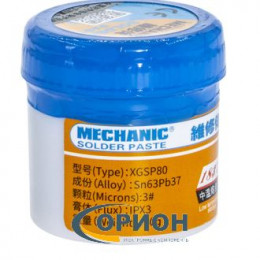 Паяльная паста MECHANIC XGSP80 Sn63Pb37 183°C для BGA 60гр баночка