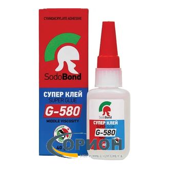 Клей Супер клей (секундный) G-580 SodoBond 40гр (средней густоты)