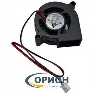 Вентилятор турбинный  50х50х20mm DC 24V 0.06А (скольжения) с гибким отводом 250мм 2 pin