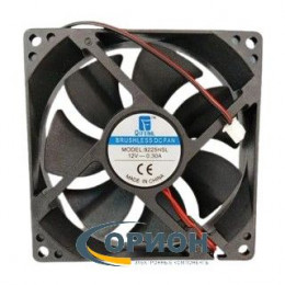 Вентилятор  92х92х25mm DC 12V 0.30A (скольжения) 9225HSL с гибким отводом 250мм 2 pin