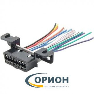 OBD-II Гнездо 16 контактов на панель с проводами