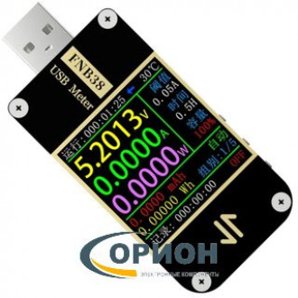 USB тестер тока и напряжения FNIRSI FNB-38