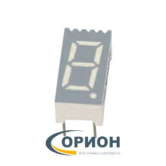 Индикатор цифровой 0.36" (9.2мм) одноразрядный FYS-3611AUG-11 (Green) ОК