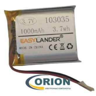 Аккумулятор LP103035 3.7V 1000mAh схема защиты гибкие выводы