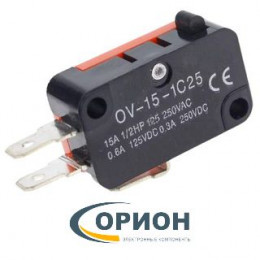 Микропереключатель 1185RE8 OV-15-1C25 ON-(ON) 250V 15A кнопочный