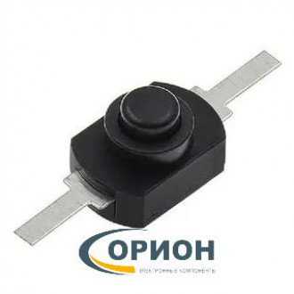 Кнопка KAN-15F 2P-ON-OFF 250V 1A AC черная