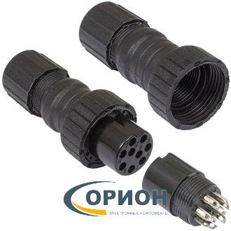 Гнездо GX16-P-9A 9P пластик на кабель