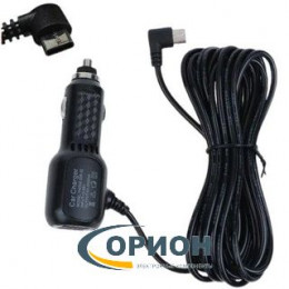 Автомобильный адаптер  5V 3500mA для видеорегистратора + 2 разъема USB 1A/2A (разъем USB Type-C угловой) кабель 3.5м