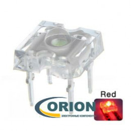 Светодиод 3мм FYL-1860UR1C красный 1100мкд 20mA 90°