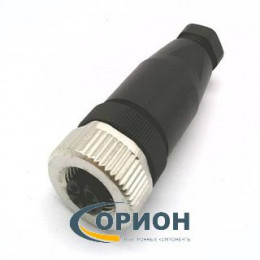 Гнездо M12 4P PG7 IP67 прямое на кабель AB