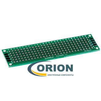 Макетная плата двухсторонняя 20х80мм шаг 2.54мм (№211 / PCB)