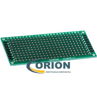 Макетная плата двухсторонняя  30х70мм шаг 2.54мм (№209 / PCB)