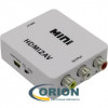 Переходник Видеоконвертер вход HDMI - выход RCA Video + Audio L/R Premium (с USB кабелем)