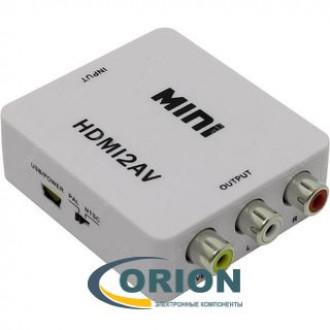 Переходник Видеоконвертер вход HDMI - выход RCA Video + Audio L/R Premium (с USB кабелем)