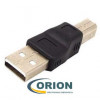 Переходник USB A штекер - USB B штекер черный