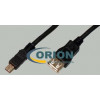 Переходник USB mini-B(5P) штекер - USB A гнездо с кабелем 0.3м (v2.0) Premier Black