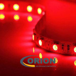 Светодиодная лента герметичная 2835 красная, шир. 8мм, отрезок 5см (3 LED) 12в 2835-60LED-1M-RED