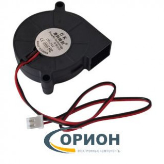 Вентилятор турбинный  50х50х15mm DC 24V 0.16А DF5015FAN с гибким отводом 280мм 2 pin