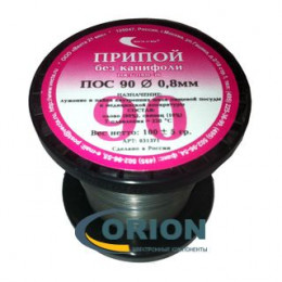 Припой на катушке 100гр ПОС-90 Прв 0.8мм Векта без канифоли