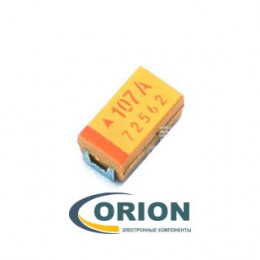 Конденсатор D case (7343) 100uf 10V (Mark: 107A)