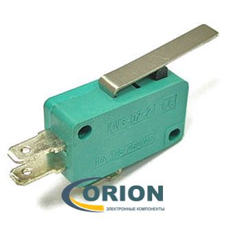 Микропереключатель KW7-0 (MSW-02B) ON-(ON) 250V 16A рычажного типа