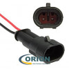 DJ7021-1.5-11 влагозащищенный с проводами 18AWG 200мм 2 pin вилка