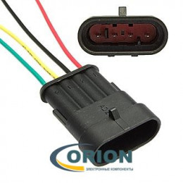 DJ7041-1.5-11 влагозащищенный с проводами 18AWG 200мм 4 pin вилка