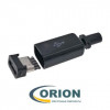 USB micro Розетка на кабель с корпусом 5pin (черный)
