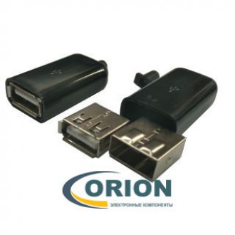 USBA-AF Розетка на кабель 4pin с корпусом (тип 1)
