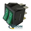 Переключатель, выключатель IRS-2101-3C 2-ON-OFF 250V 15A (зелёный)