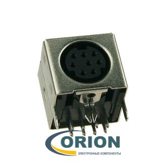 Гнездо mini DIN 8pin на плату MDN-8FR