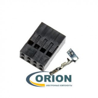 BLD-8 Гнездо на кабель 2x4 с контактами, шаг 2.54мм (DS1071 - 2x4)