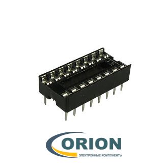 Панель для микросхемы SCS-16 DIP шаг 2.54мм узкая 16 контактов