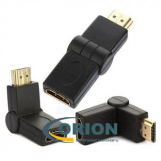 Переходник HDMI гнездо - HDMI штекер вращающийся
