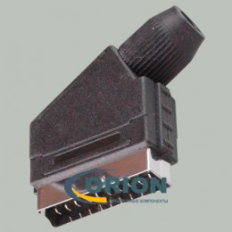 Штекер SCART (скарт) пластик на кабель
