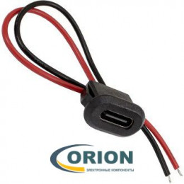 USB Type-C Розетка на панель с проводом TYPE-C-2Pin-Y