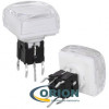 Кнопка TS5-4TU-11S LED синяя 12VDC без фиксации, с подсветкой
