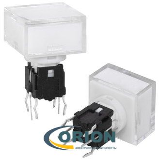 Кнопка TS5-6TG-11S LED зеленая 12VDC без фиксации, с подсветкой