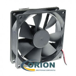 Вентилятор  92х92х25mm DC 24V 0.19A (скольжения) JAMICON JF0925S2H-R (L) с гибким отводом 310мм 2 pin