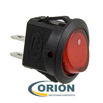 Переключатель, выключатель KCD5-101-2-C3-R/2P ON-OFF 250V 3A 2 pin (черный/красный)