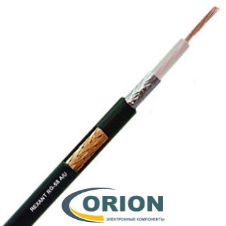 Провод высокочастотный RG58A/U 19*0.12CU+48*0.12CU, 50ом (черный)