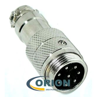 Штекер GX16M-8 8P металл на кабель