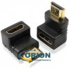 Переходник HDMI гнездо - HDMI штекер угловой
