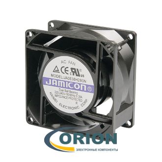 Вентилятор  80х80х38mm AC 220V 0.08A (качения) JAMICON JA0838H2B0N-L с гибким отводом 310мм 2 pin