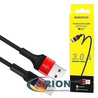 Шнур USB A штекер - USB Type-C штекер 1.0м 3А BOROFONE BX21