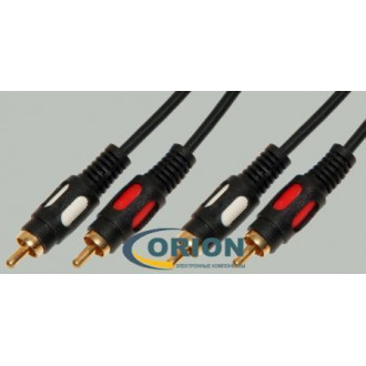 Шнур 2 х RCA штекер - 2 х RCA штекер 1.5м Gold Rexant